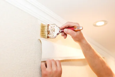 Pose de papier peint à Ambres — revêtements muraux et toiles de verre